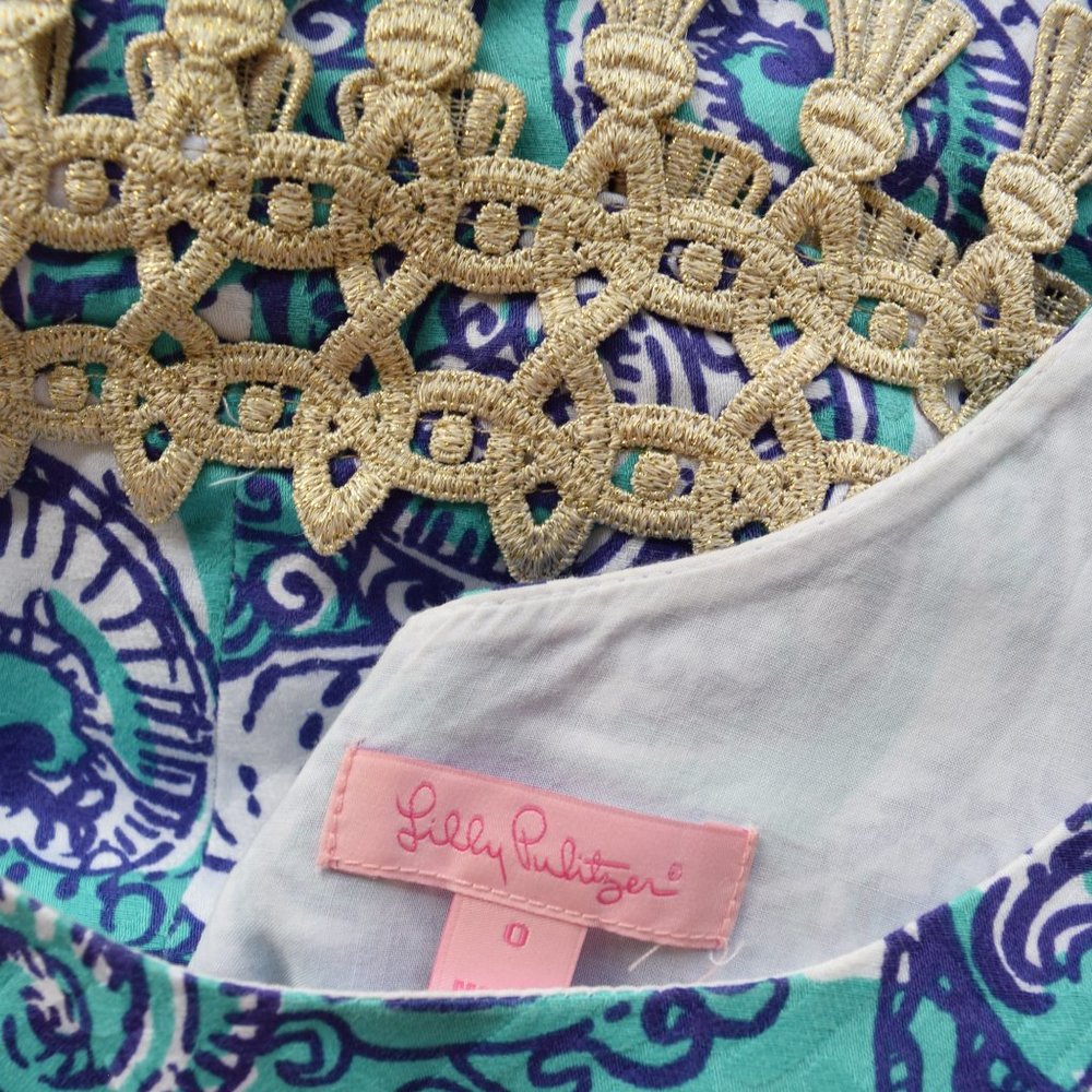 Lilly Pulitzer Eaton Dress Seafoam Green Mantauk - Picture 10 of 10